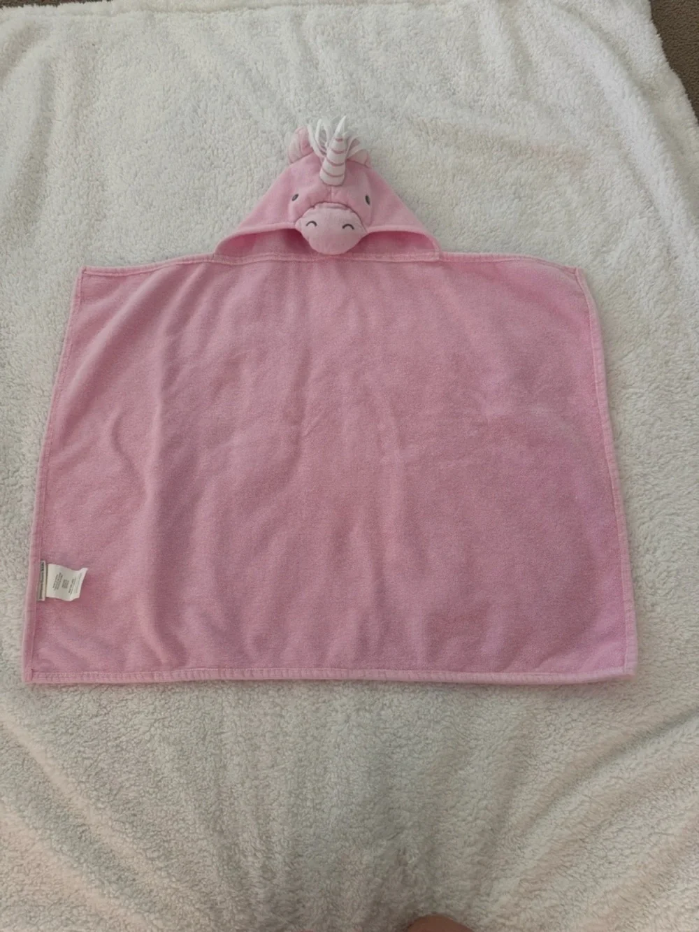 EUC Pottery Barn Kids Unicorn Critter Plush Baby Hooded Towel